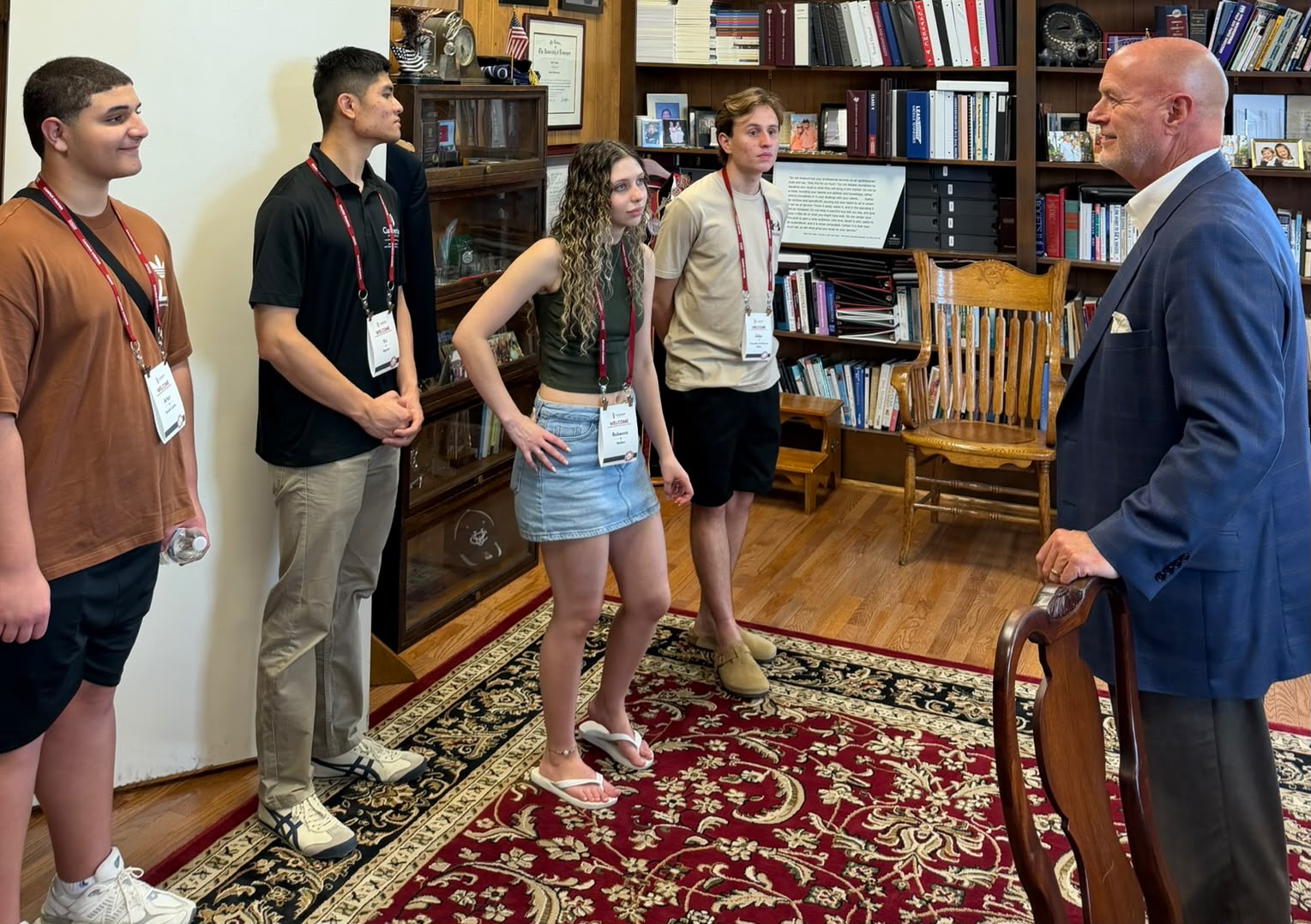 Welcomed by the President Cumberland 